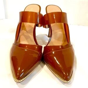 BCBGeneration Brown Heels in Transparent Vinyl Women’s Size 8.5